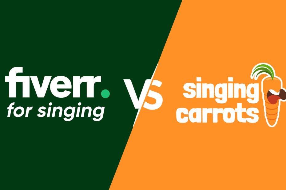 Fiverr singing lessons vs Singing Carrots comparison – live one-on-one coaching platform compared with interactive pitch feedback and vocal training tools.