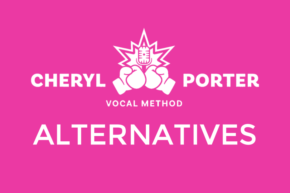 Text graphic reading “Cheryl Porter Vocal Method Alternatives” on a clean background