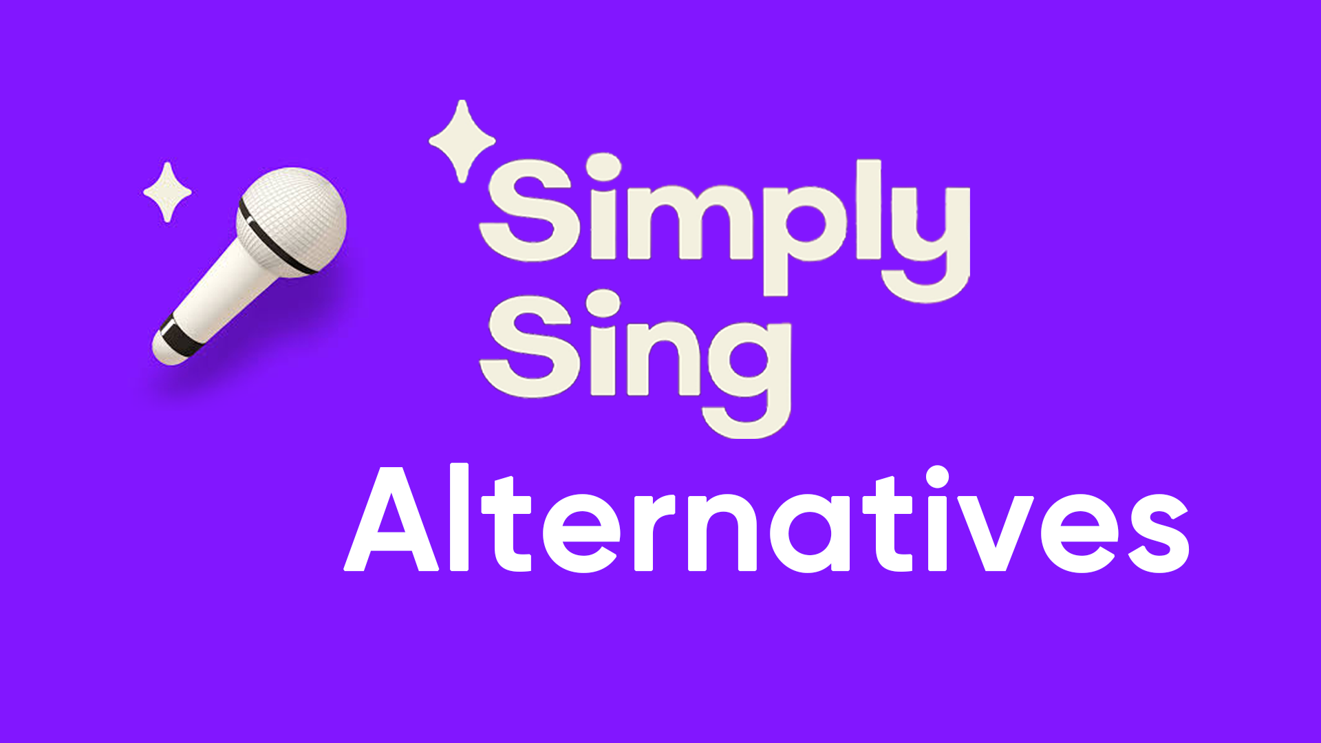 Simply Sing alternatives for vocal training and karaoke practice.