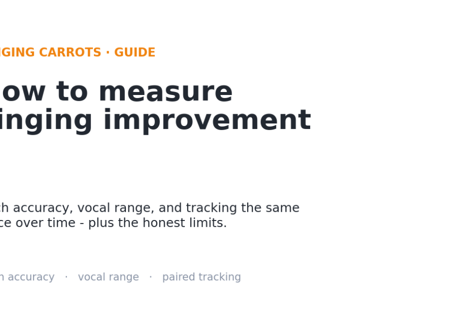 How to measure singing improvement: pitch accuracy, vocal range, and tracking the same voice over time