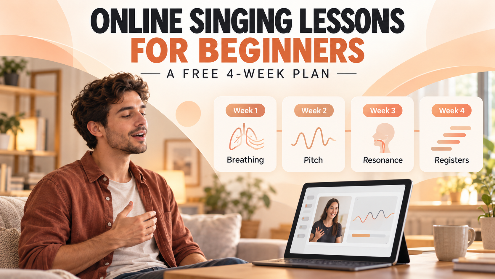Online Singing Lessons for Beginners: a 4-week plan